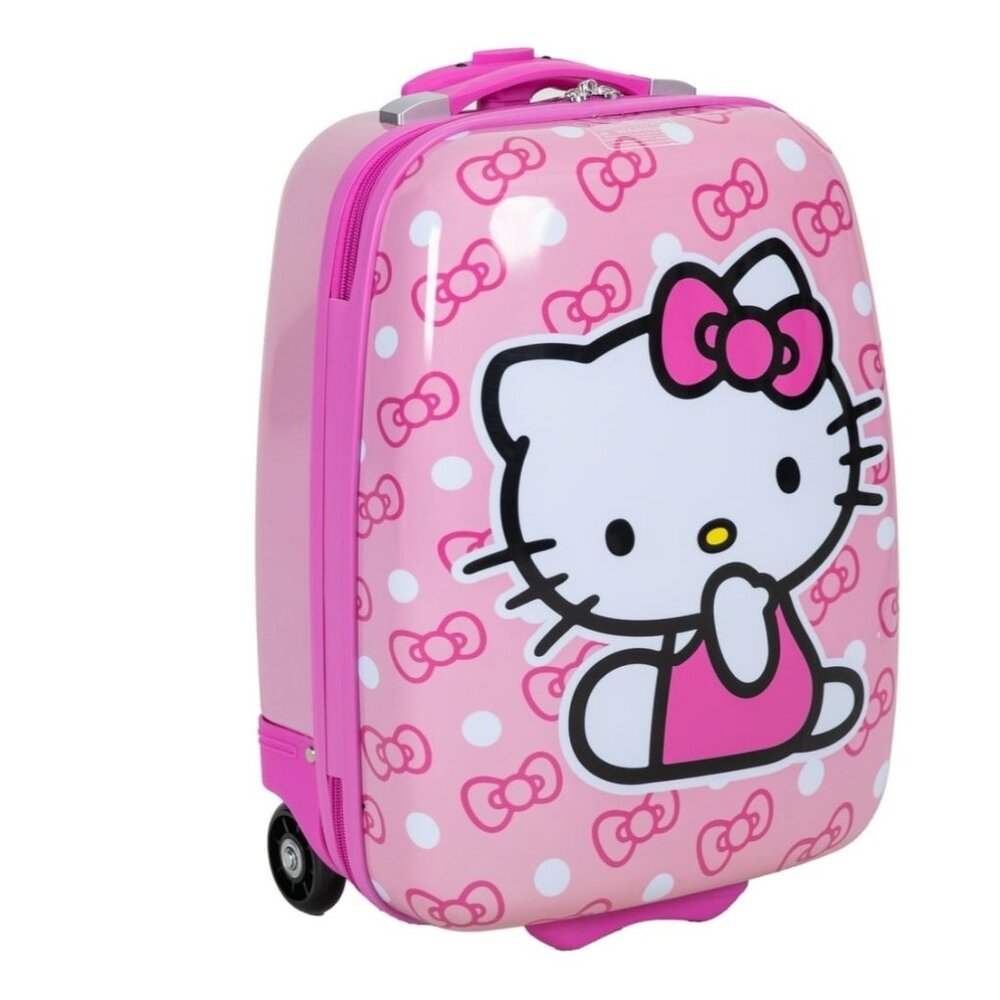 Sanrio Hello Kitty Kid's 16" Carry On Harside Luggage Spinner - Pink